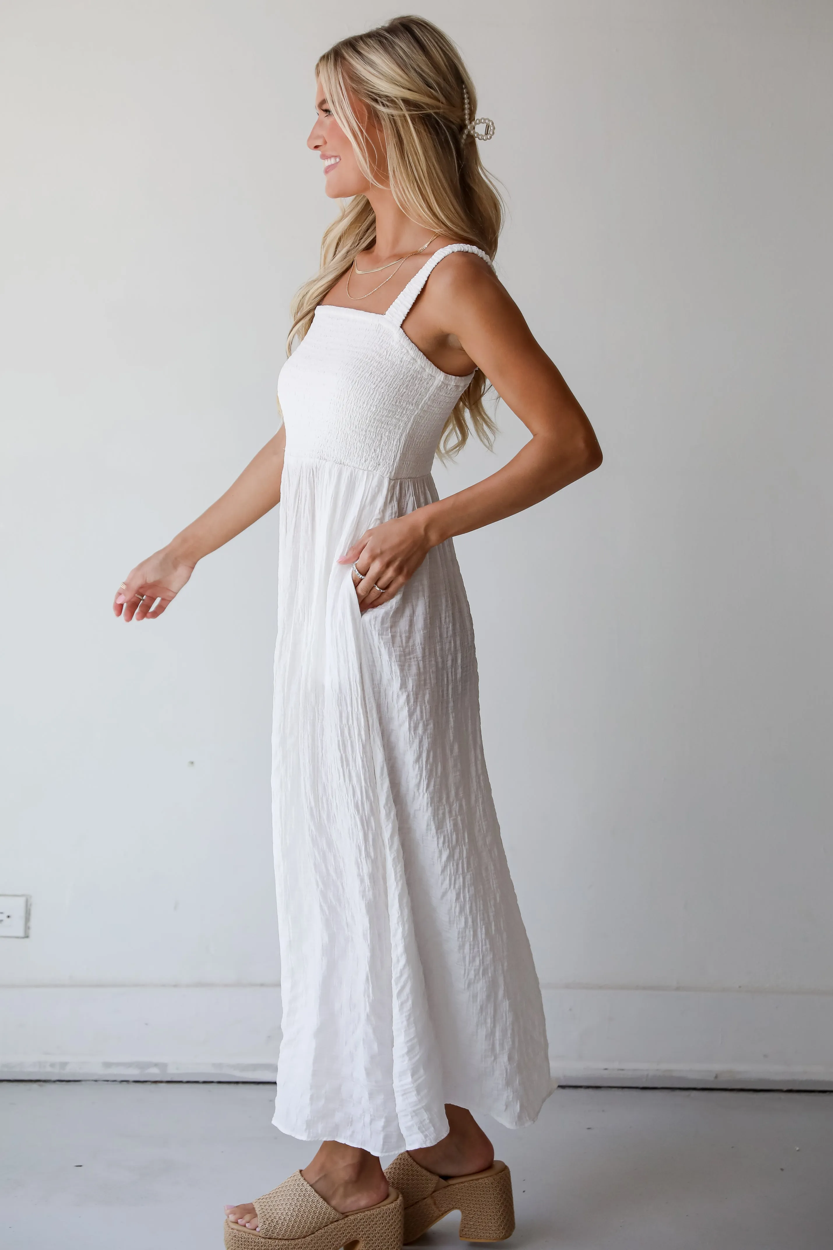 FINAL SALE - Compelling Perfection White Maxi Dress