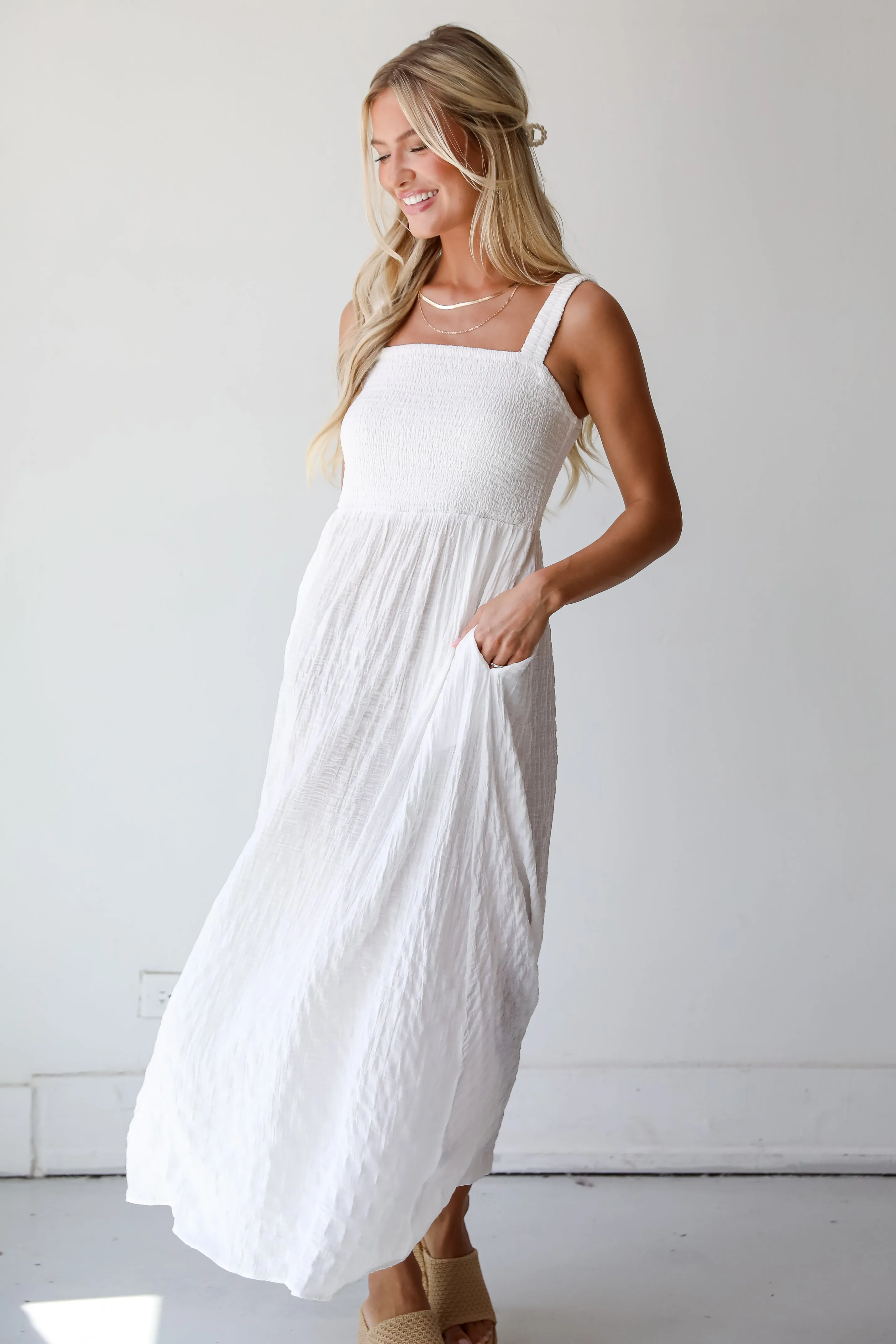 FINAL SALE - Compelling Perfection White Maxi Dress