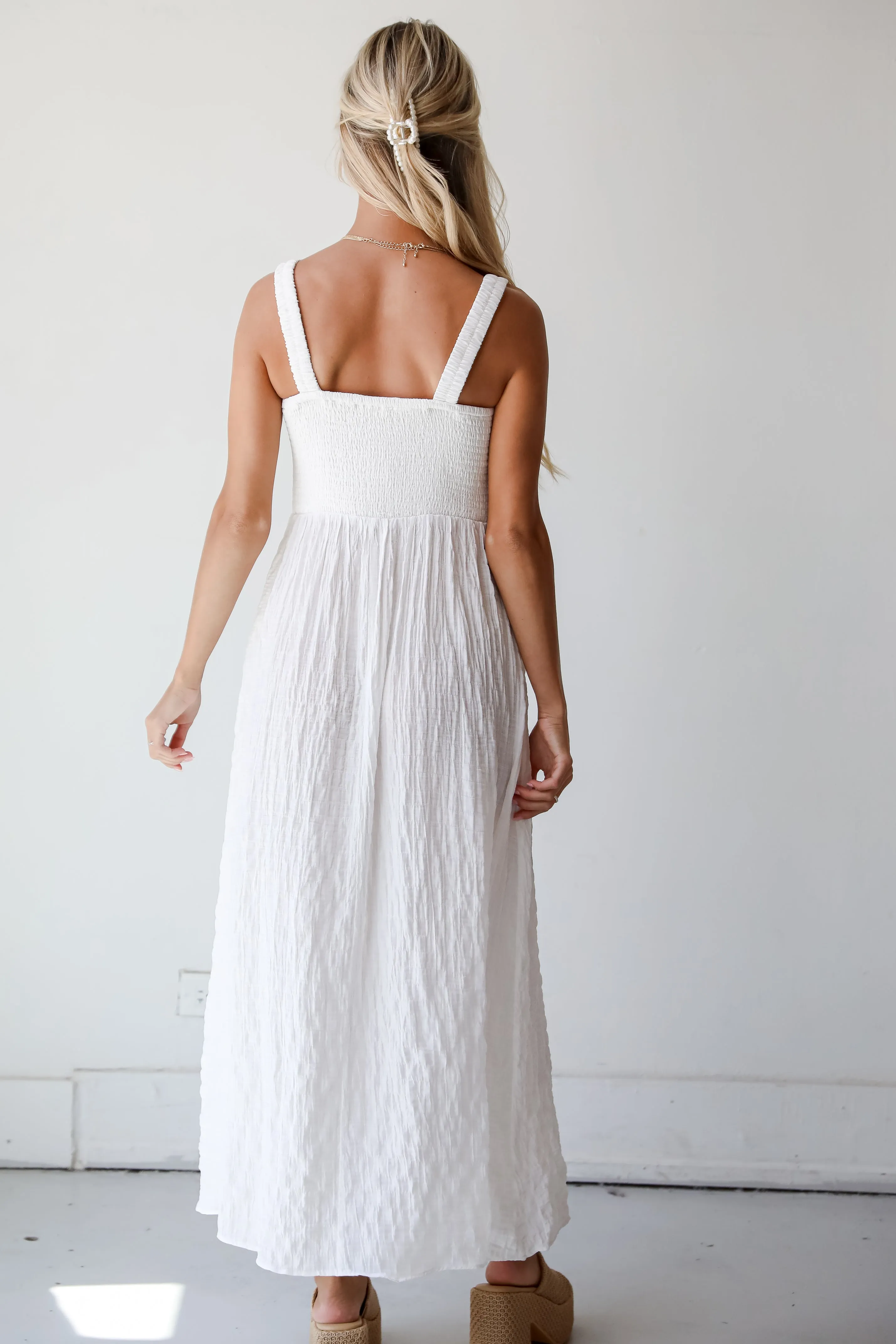 FINAL SALE - Compelling Perfection White Maxi Dress