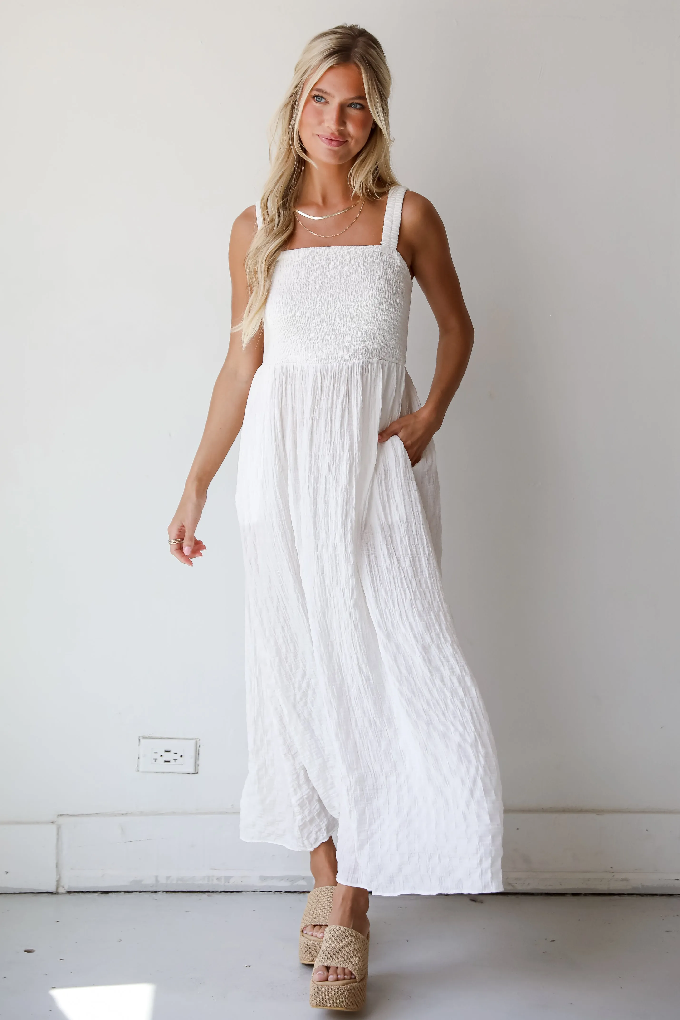 FINAL SALE - Compelling Perfection White Maxi Dress