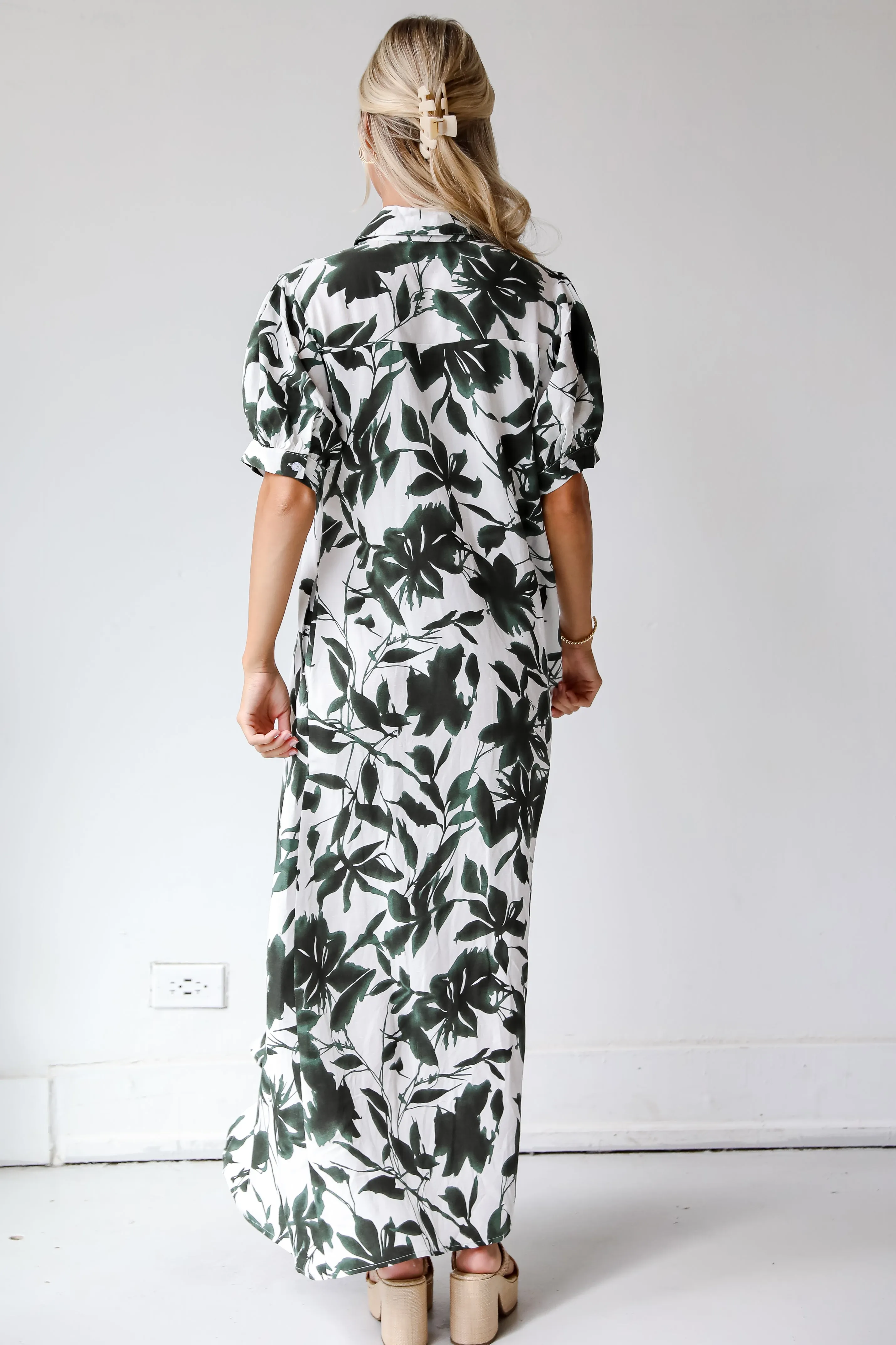 FINAL SALE - Darling Attraction Ivory Floral Maxi Dress