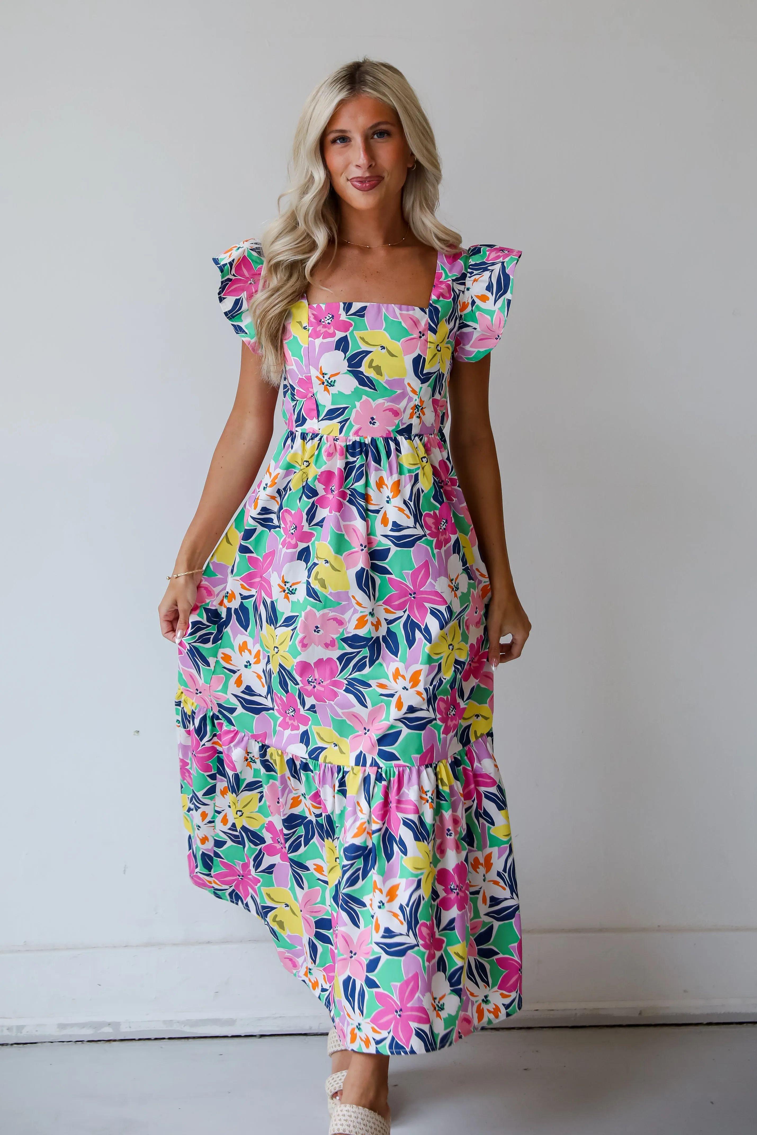 FINAL SALE - Darling Concept Pink Floral Maxi Dress