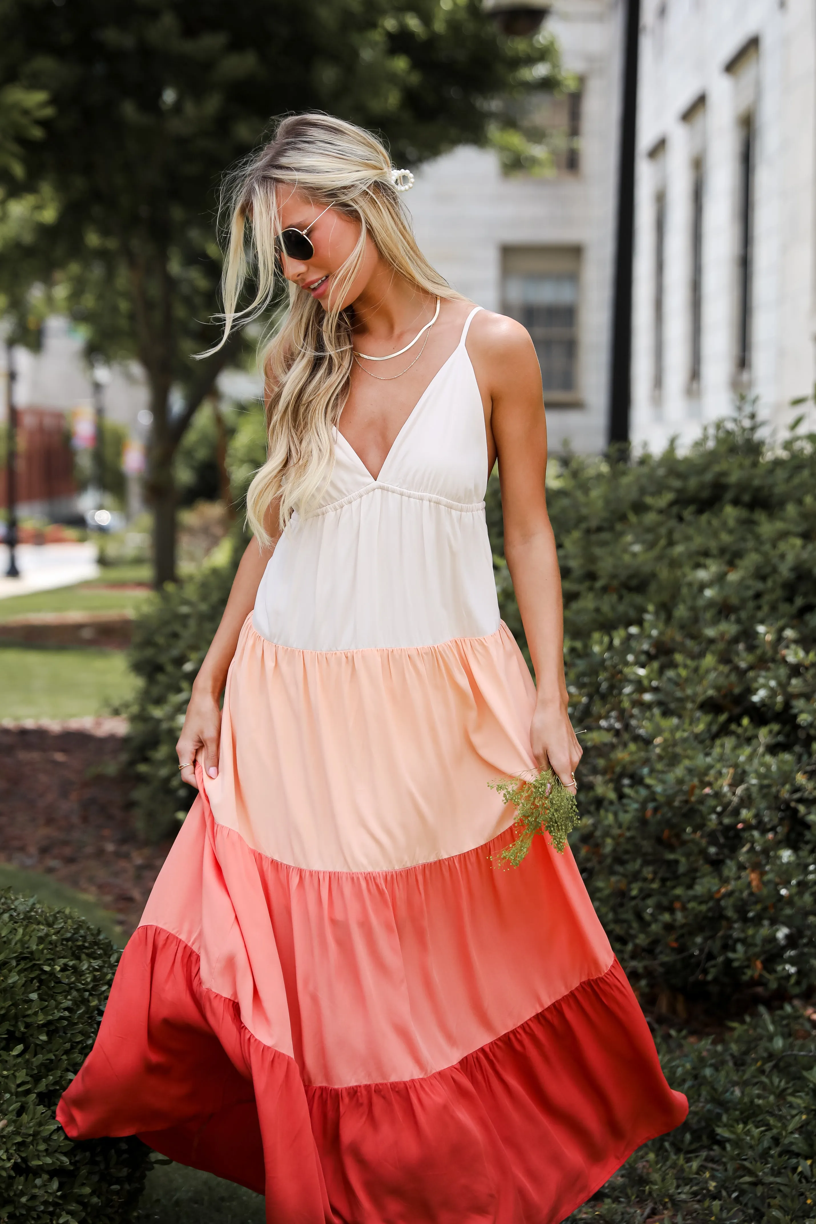 FINAL SALE - Oasis Seeker Color Block Maxi Dress