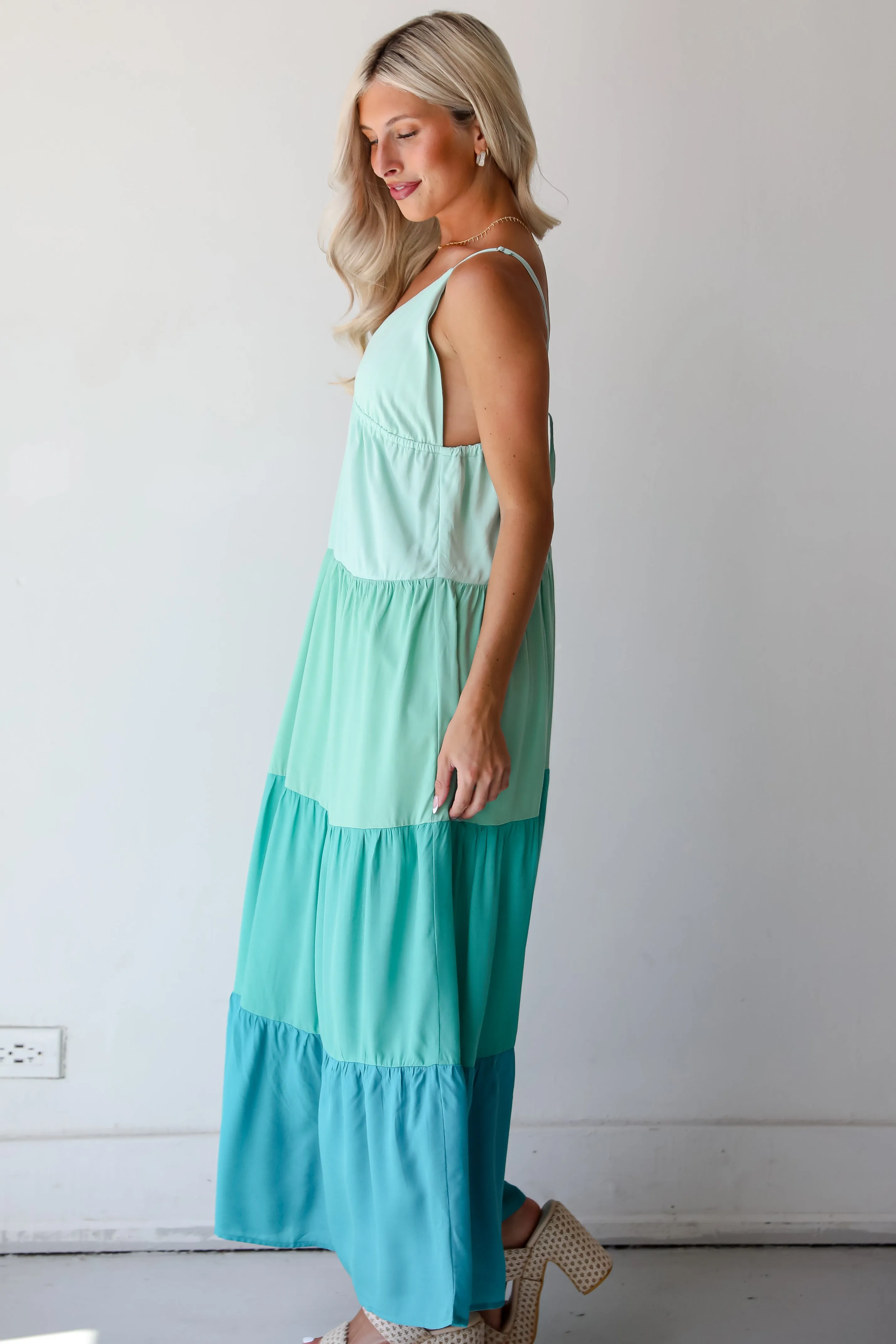 FINAL SALE - Oasis Seeker Color Block Maxi Dress