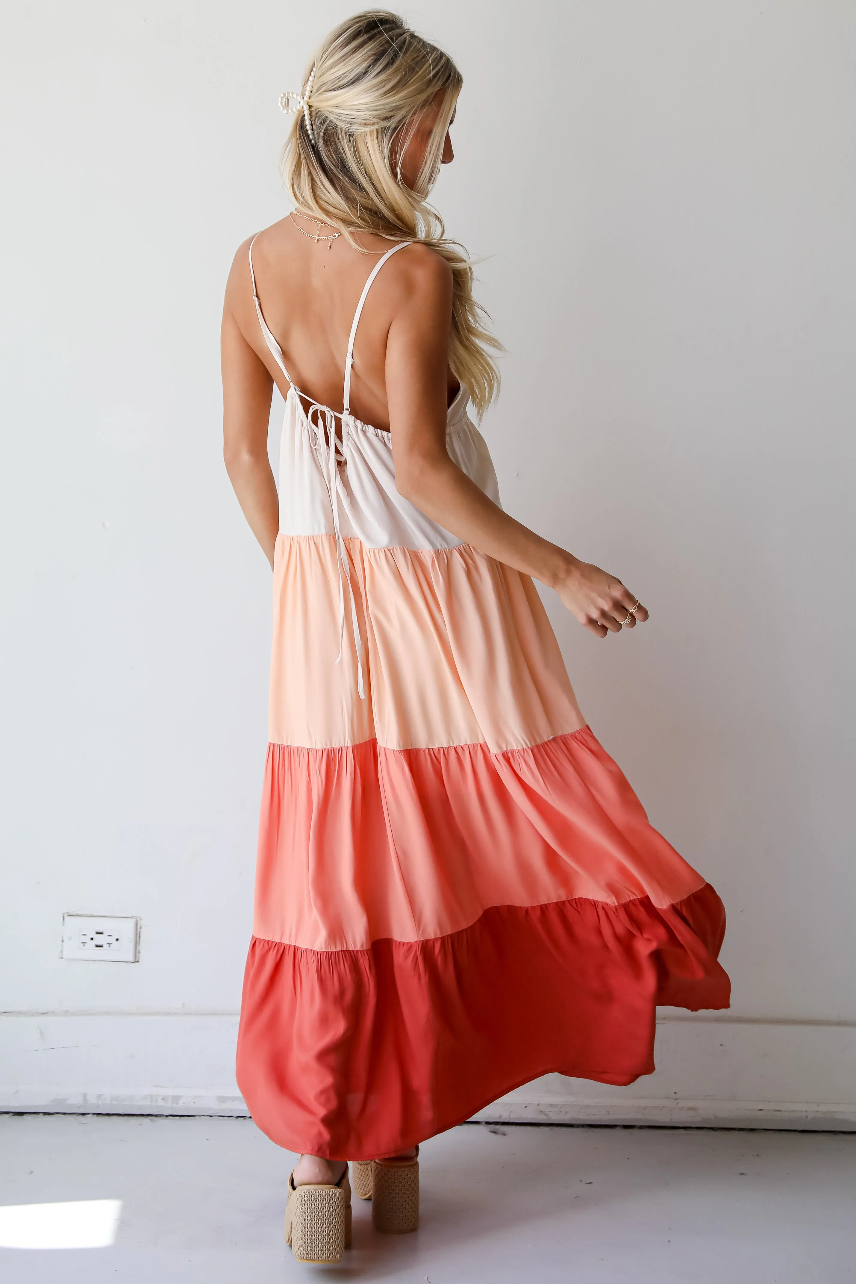 FINAL SALE - Oasis Seeker Color Block Maxi Dress