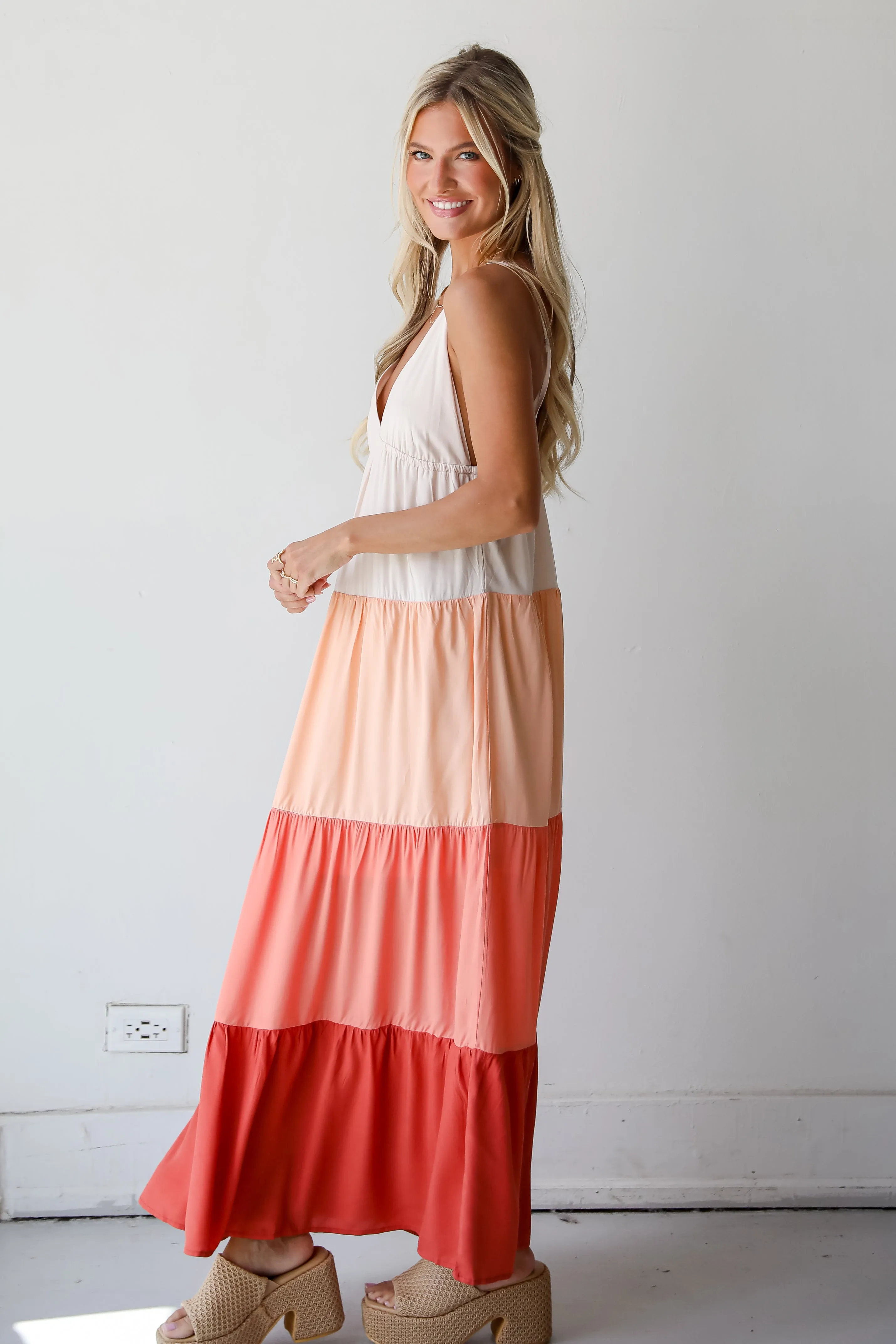 FINAL SALE - Oasis Seeker Color Block Maxi Dress