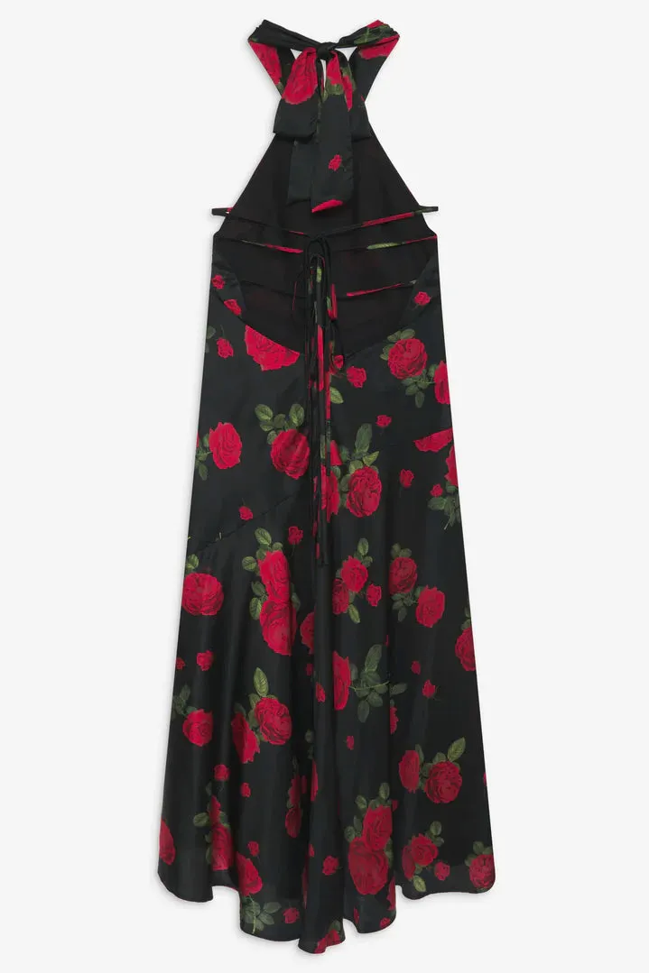 For Love & Lemons Astoria Maxi Dress - Black Multi