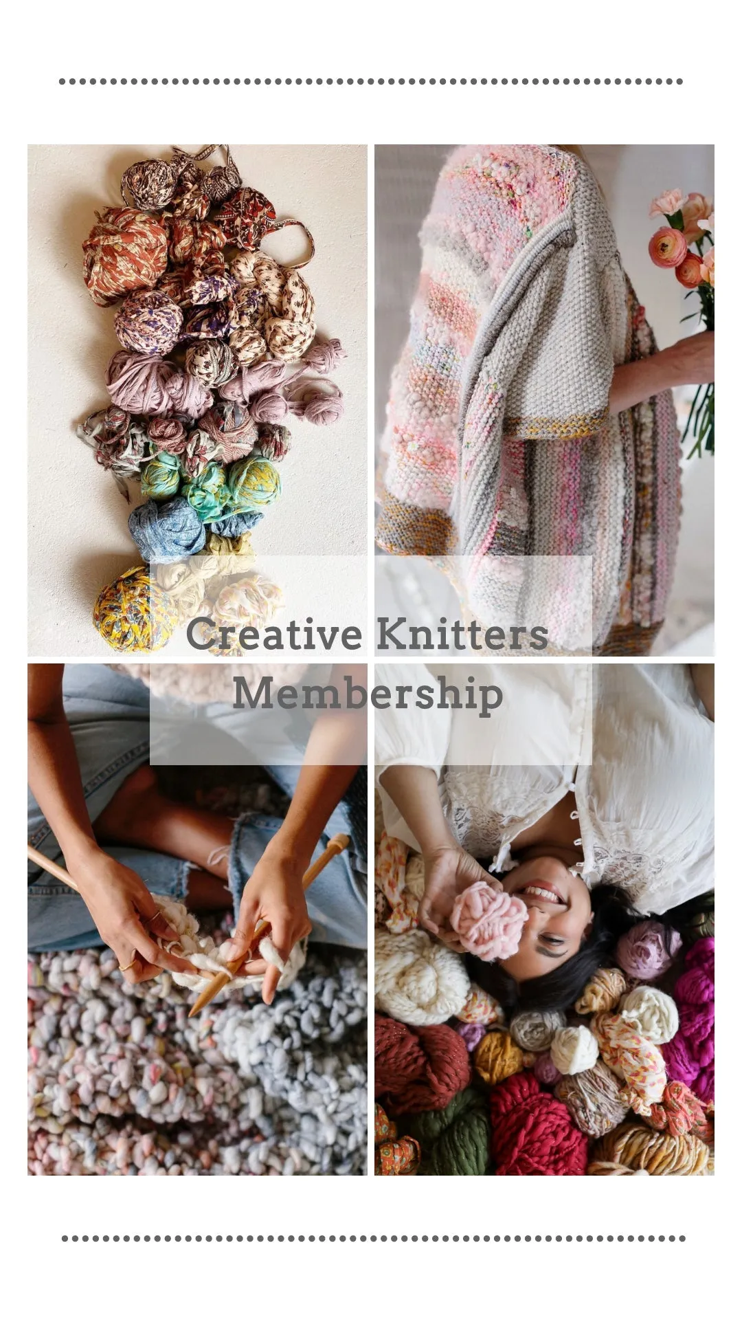 Founding Member Creative Knitters Membership $22/$66/$264