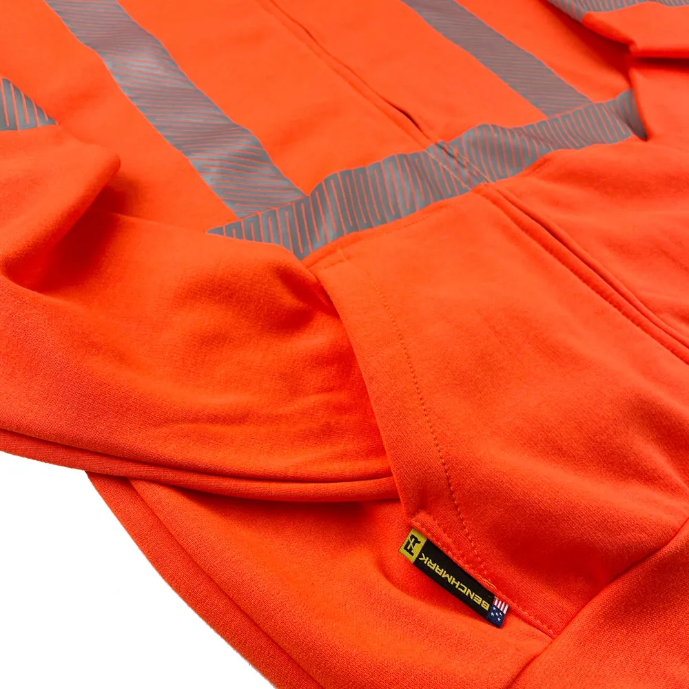 FR Orange Zip-Up Hoodie with CSA Striping