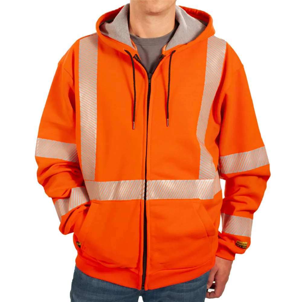 FR Orange Zip-Up Hoodie with CSA Striping