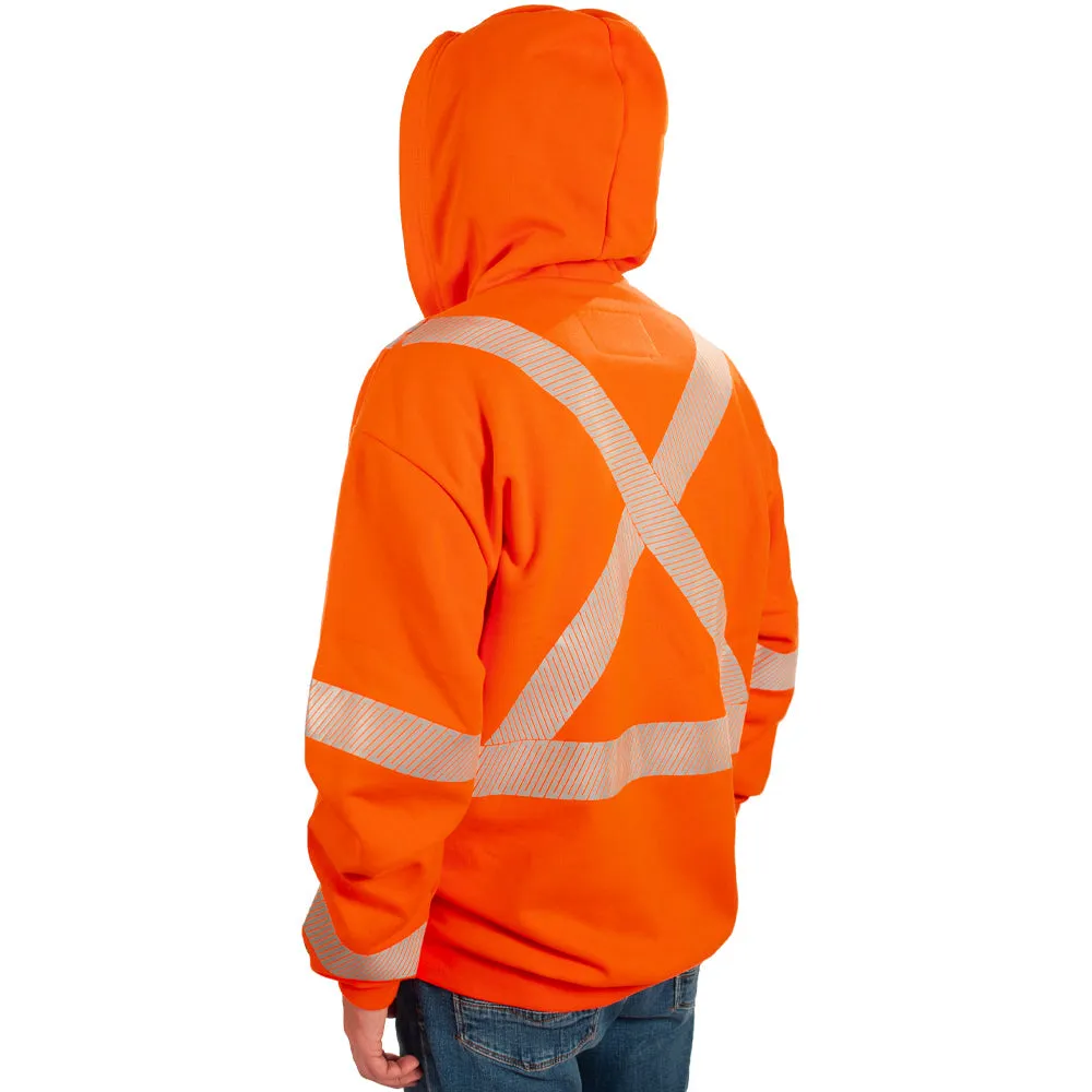 FR Orange Zip-Up Hoodie with CSA Striping