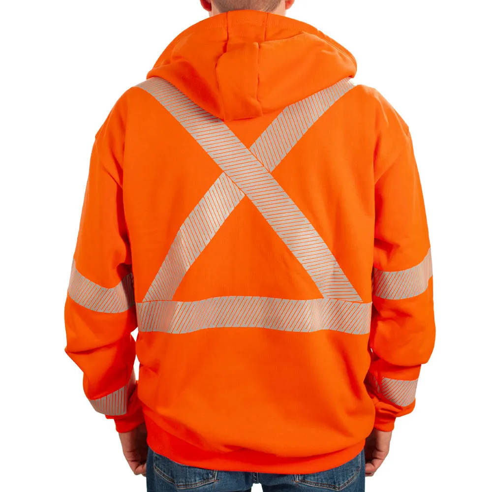 FR Orange Zip-Up Hoodie with CSA Striping