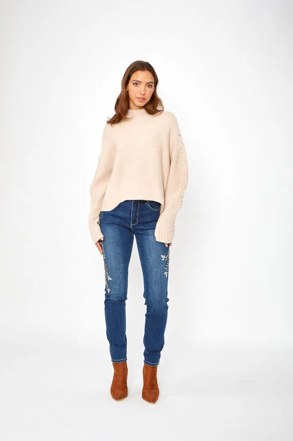 Frank Lyman Pearl Embelleshed Sweater