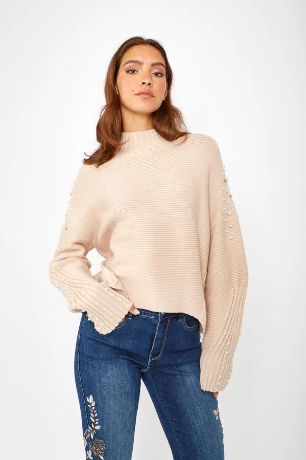 Frank Lyman Pearl Embelleshed Sweater