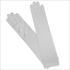 Gloves-Long Satin White