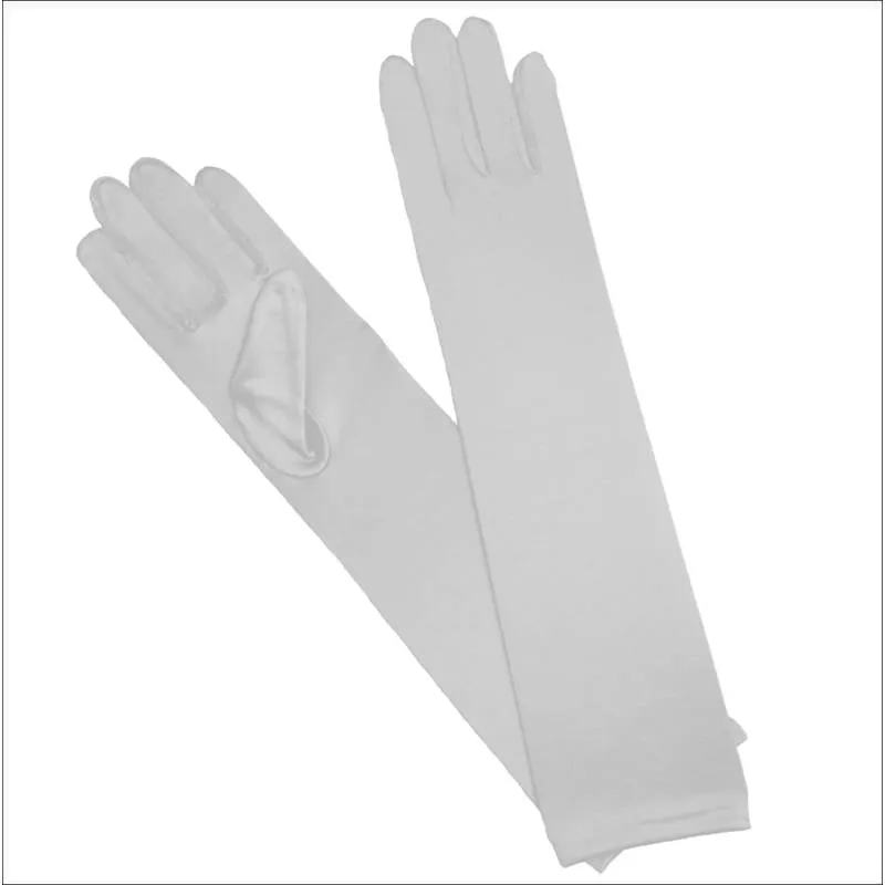 Gloves-Long Satin White