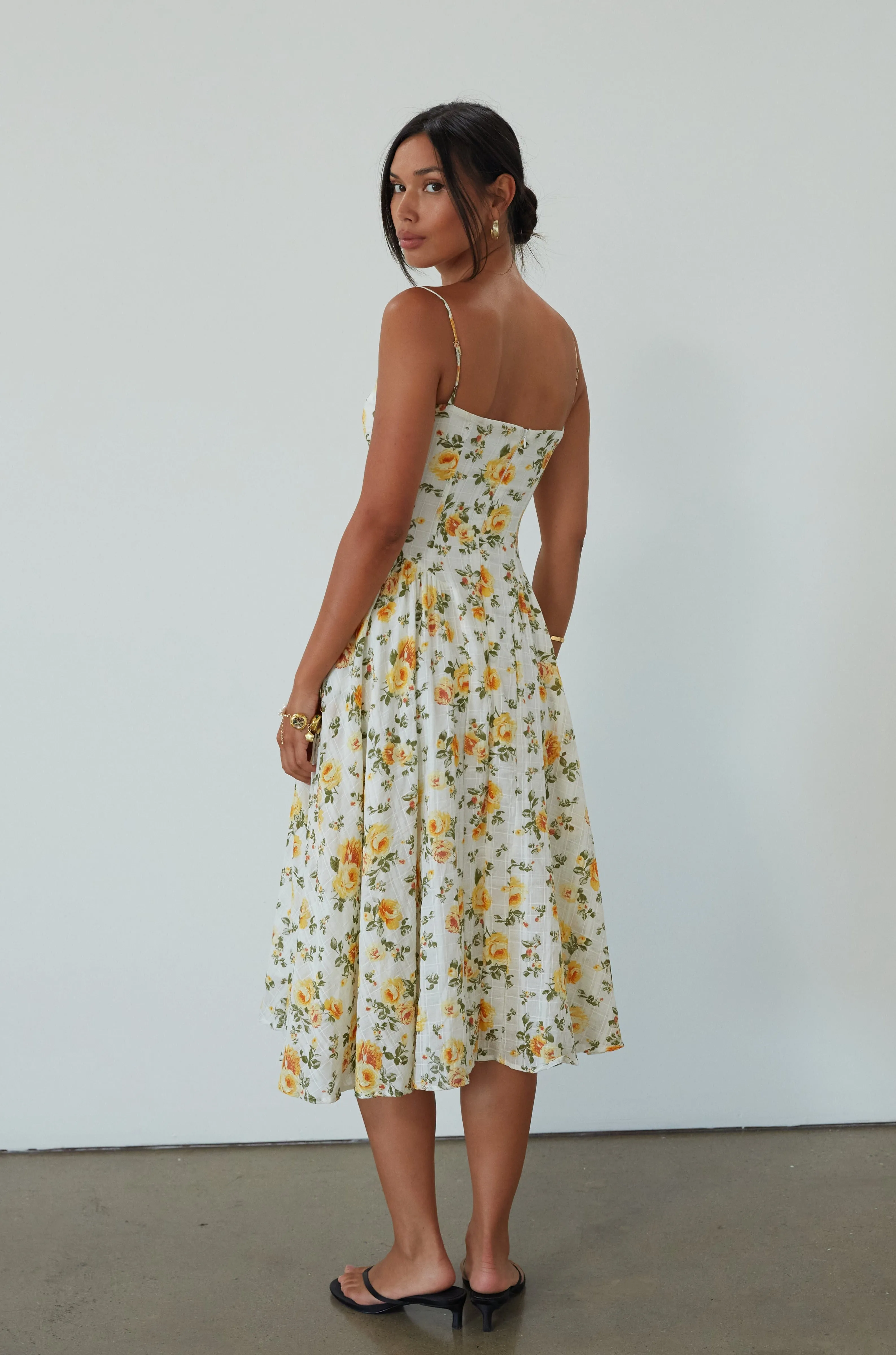 Golden Fields Midi Dress