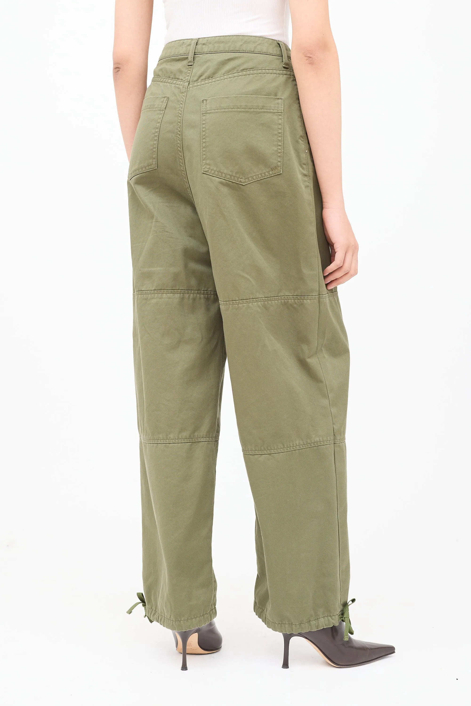 Green Cargo Drawstring Pant