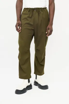 Green Wool Cargo Pant