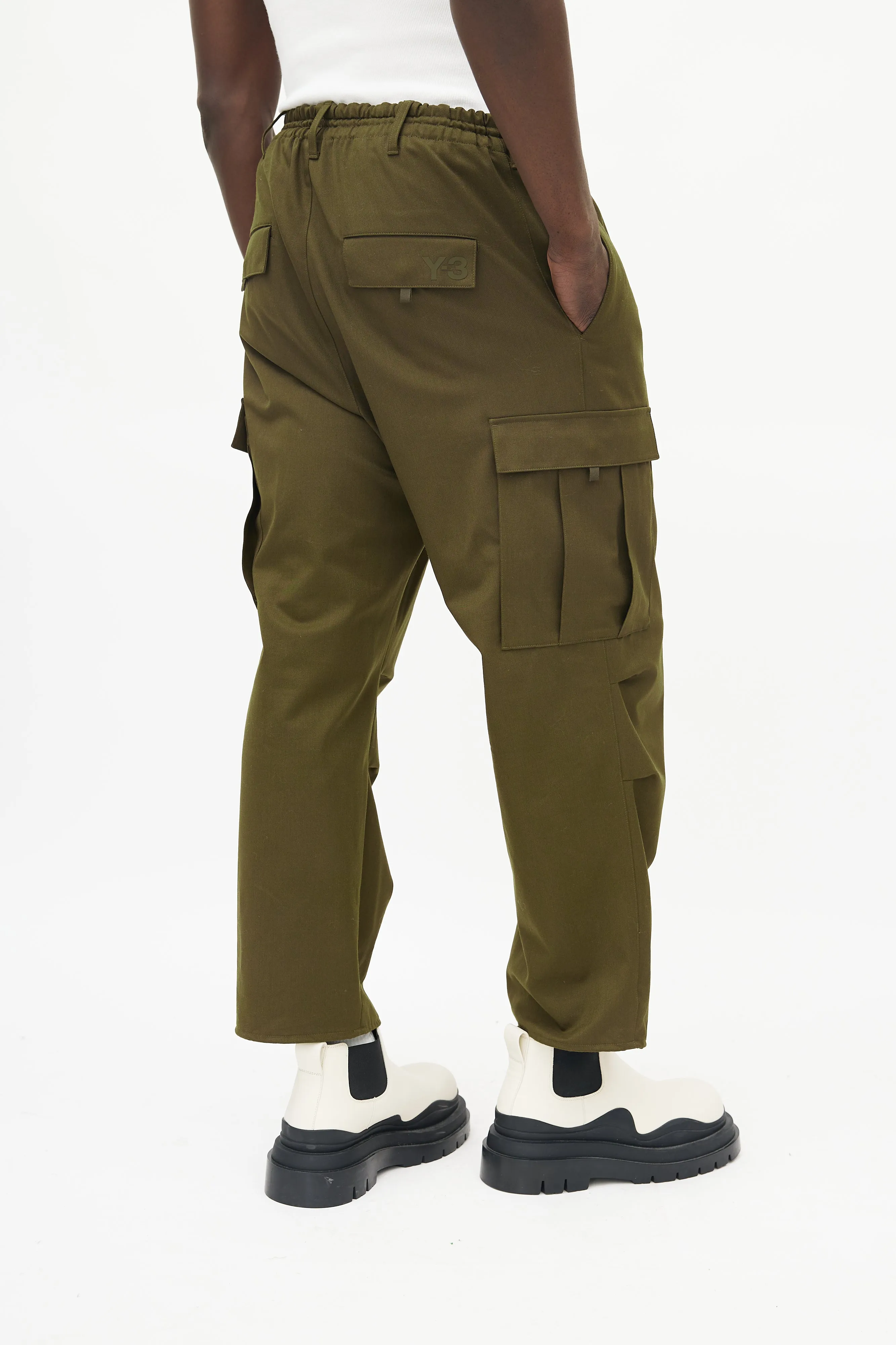 Green Wool Cargo Pant