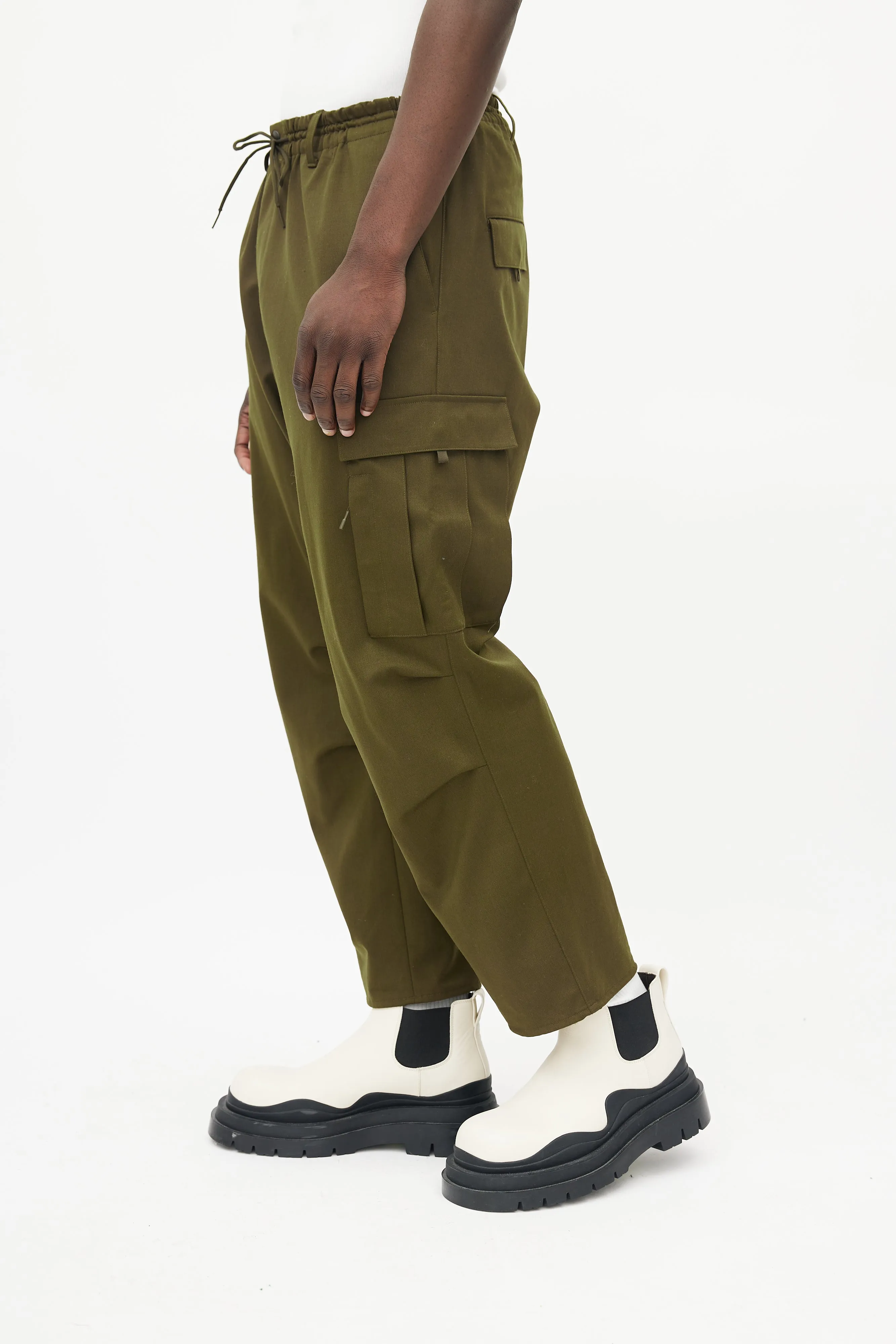 Green Wool Cargo Pant