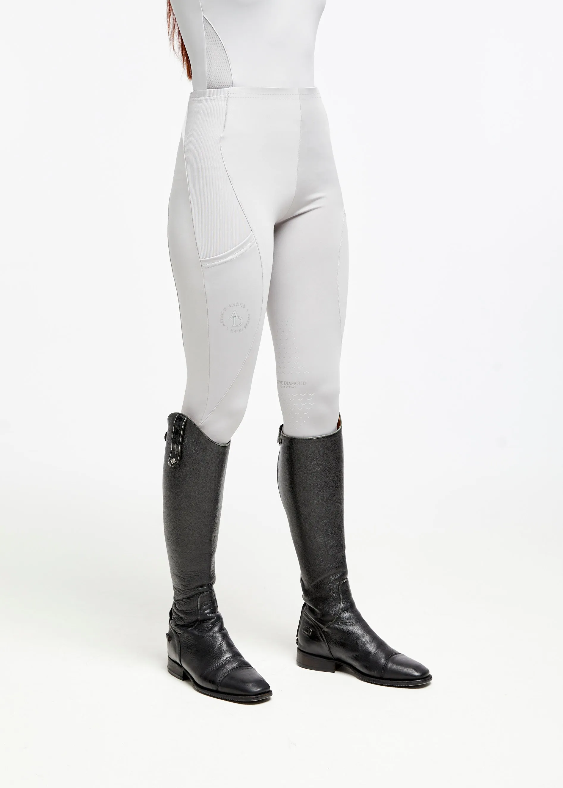 Grey Full Seat Icon Riding Leggings