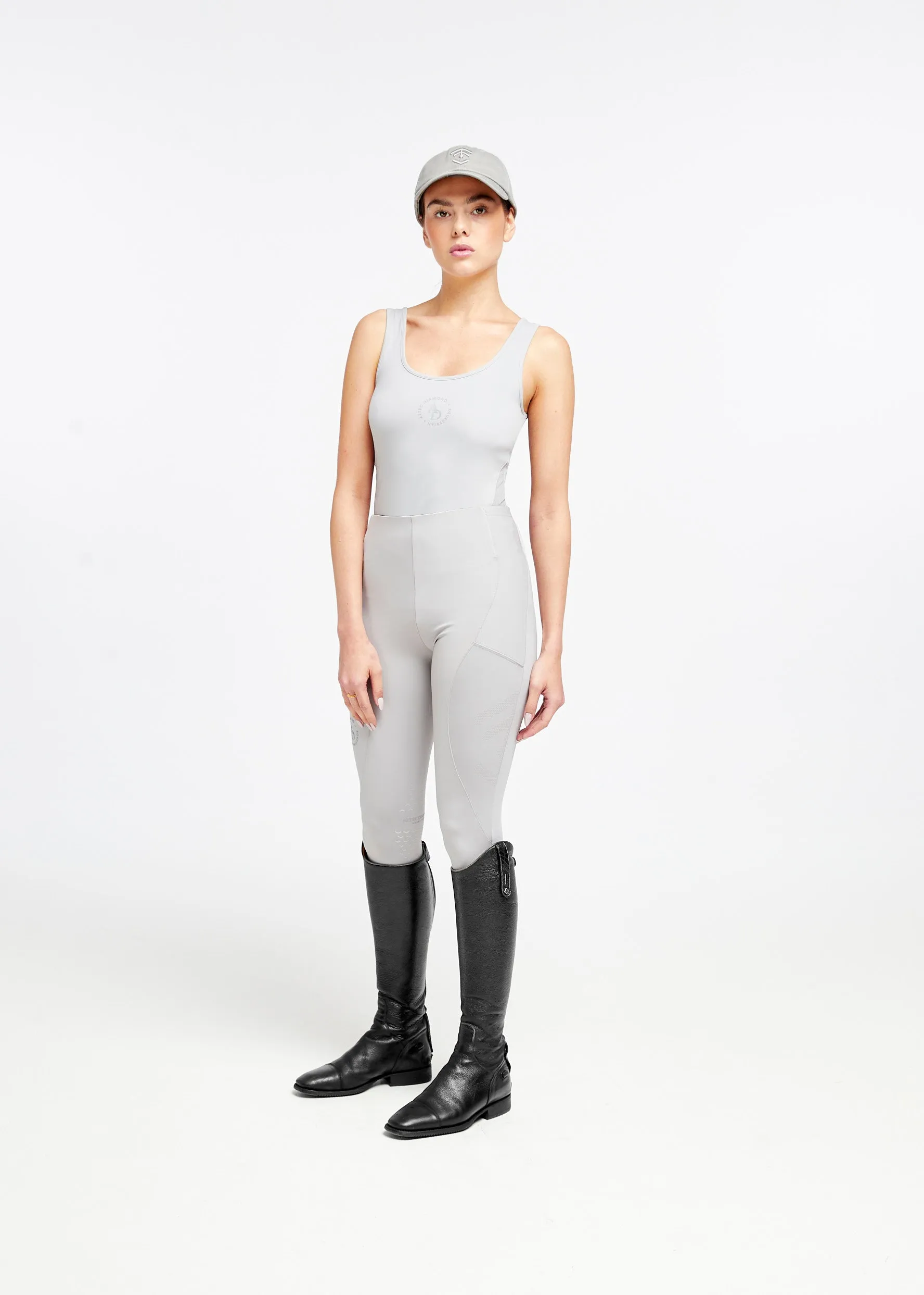 Grey Full Seat Icon Riding Leggings