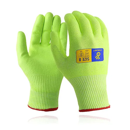 Handlandy Latex Free Gloves Gardening PU Coated ANSI CUT Level 3 1130 (6/12 Pairs)