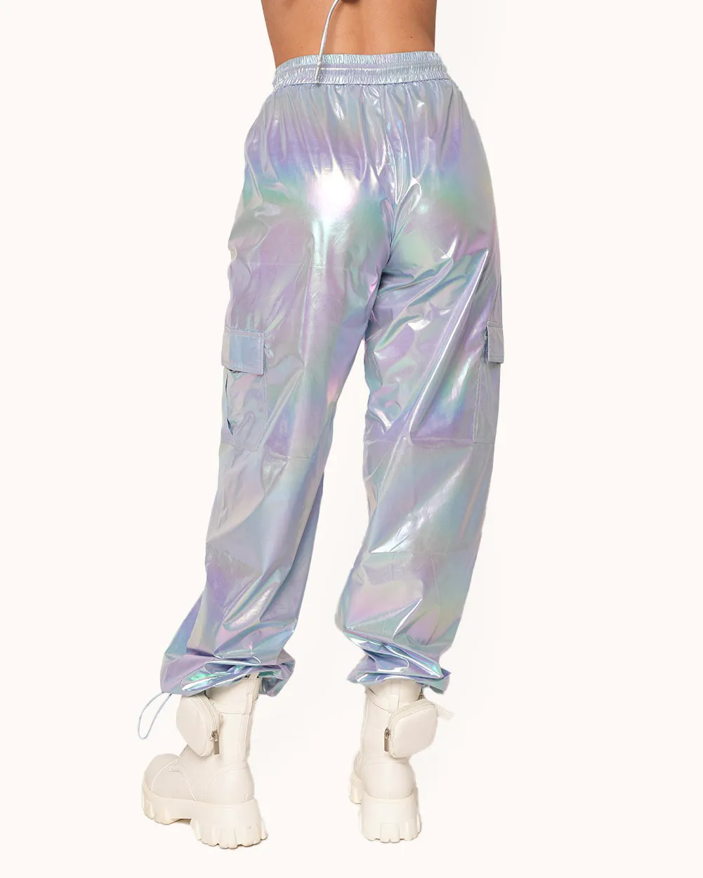 Heaven is a Hologram Iridescent Cargo Pants