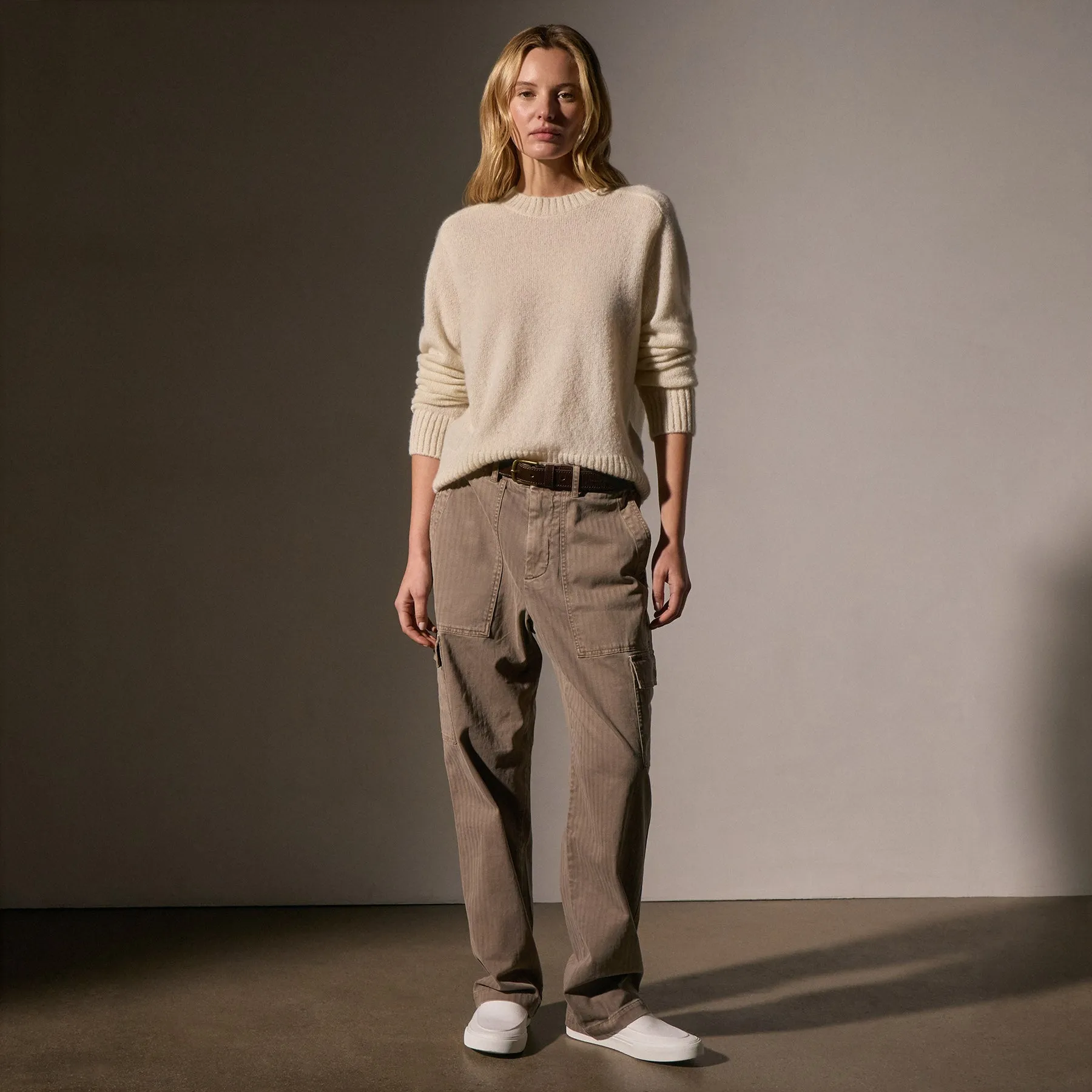 Herringbone Utility Pant - Coyote Pigment