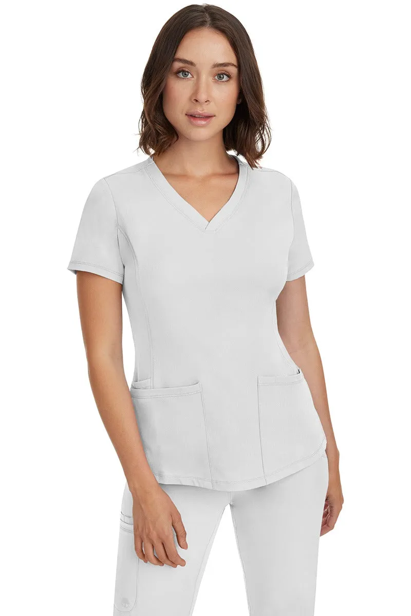 HH Works Women's Scrub Set Monica Top & Petite Rebecca Pant | White