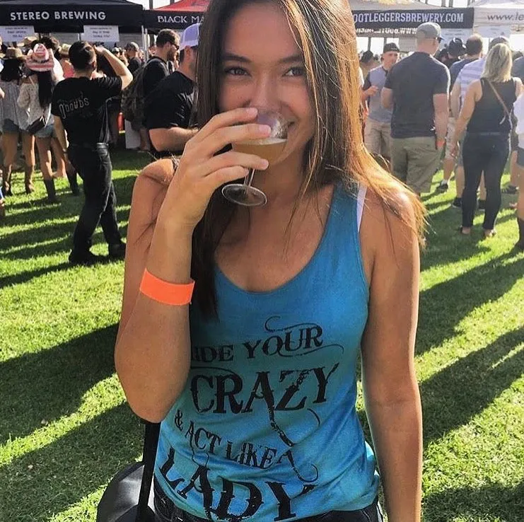 HIDE YOUR CRAZY & ACT LIKE A LADY TANK TOP