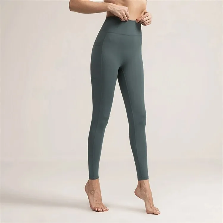 High Waist Side With Pockets Sport Buttery Soft Fitness Women Legging Support Horse Riding Tights Running Yoga Pants