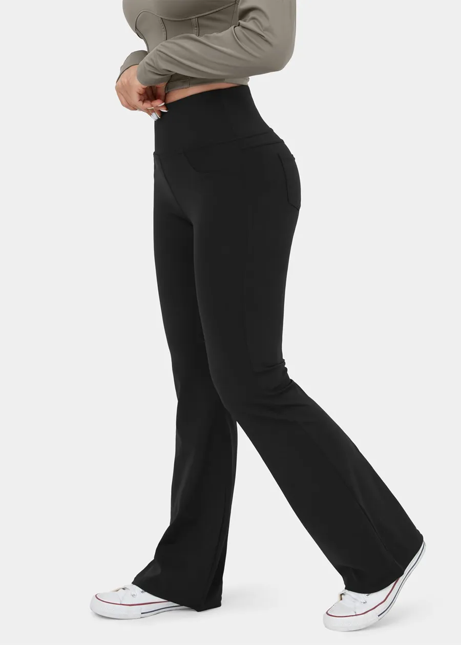 High Waisted Back Pocket Flare Yoga Leggings