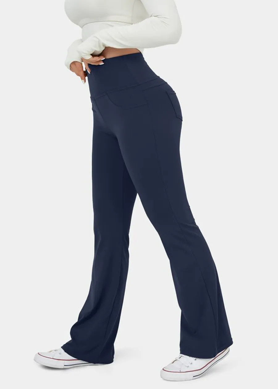 High Waisted Back Pocket Flare Yoga Leggings