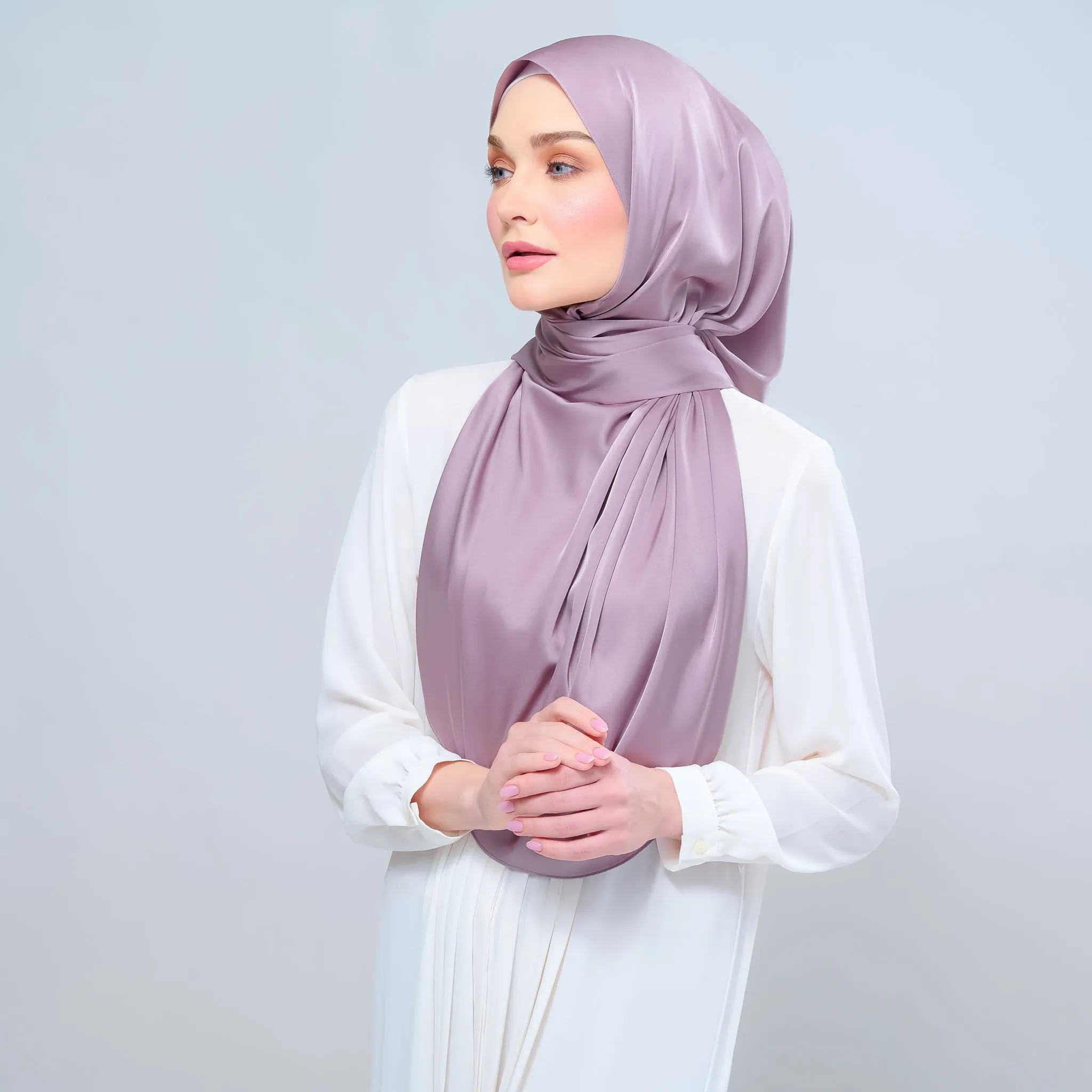 Instant Tag n' Go Shawl | Satin Silk in Thistle 2.0