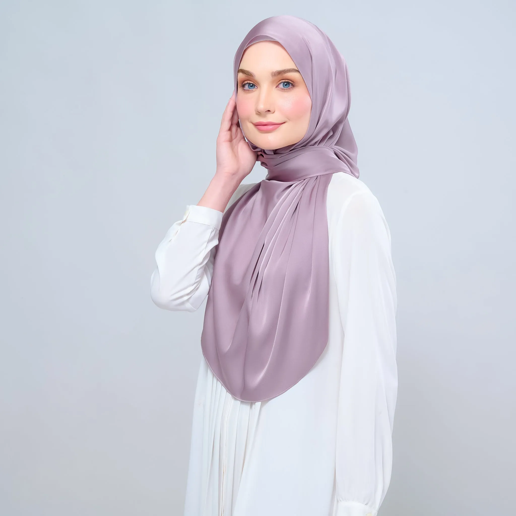 Instant Tag n' Go Shawl | Satin Silk in Thistle 2.0