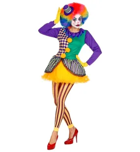 Jolly Joker Clown Costume Ladies