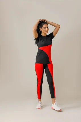 Jump & Jive Activewear Suit (Red and Black)