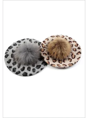 Just Purr-fect Leopard Print Winter Beret