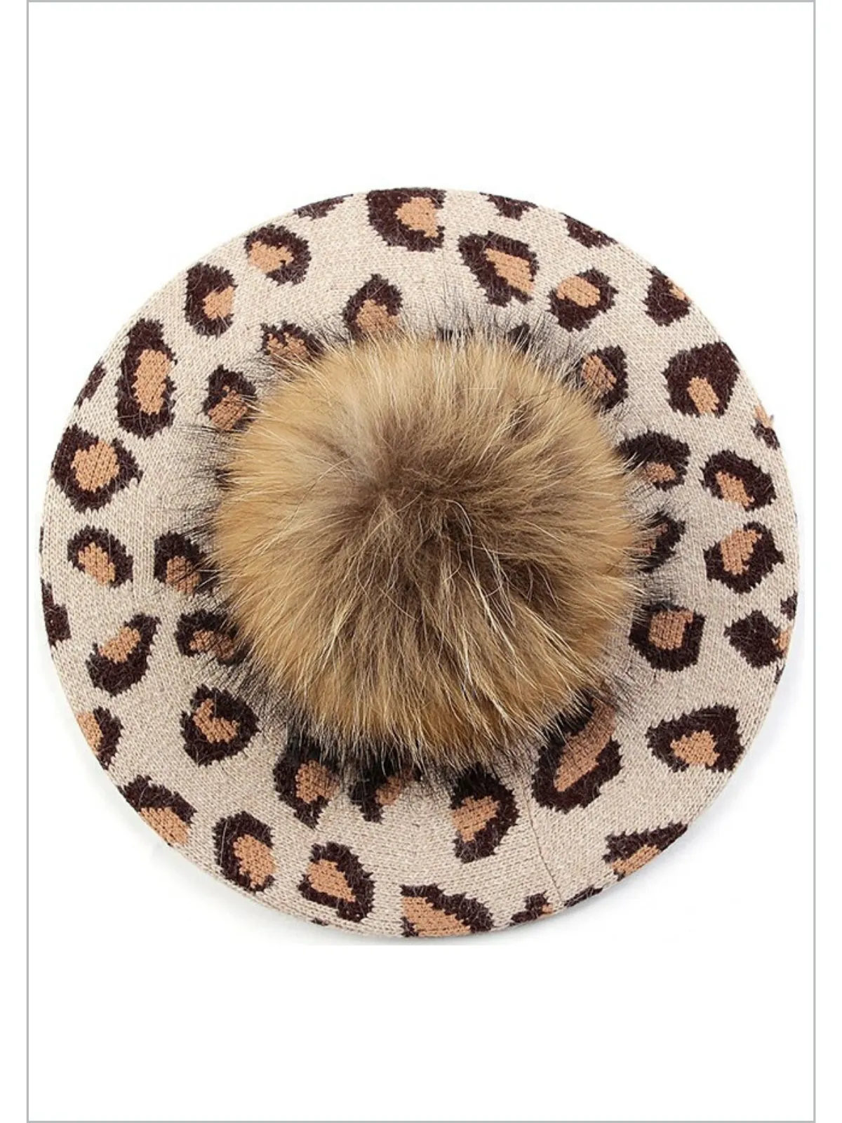 Just Purr-fect Leopard Print Winter Beret