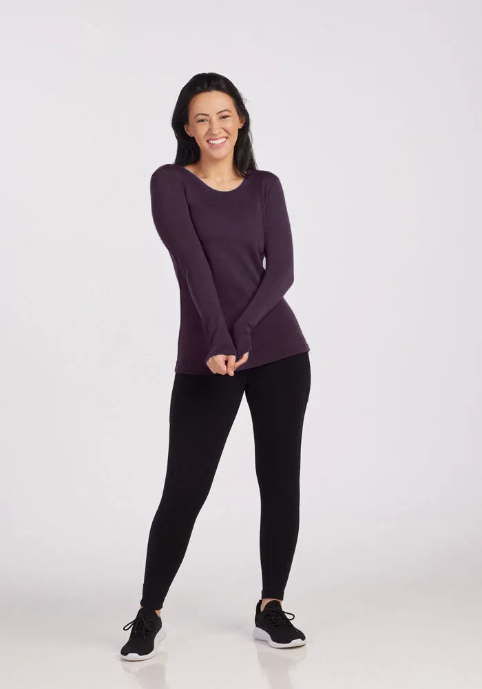 Kenzie Scoop Neck - Deep Plum