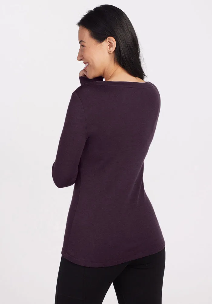 Kenzie Scoop Neck - Deep Plum