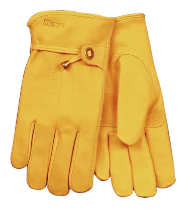 Kinco 199 Unlined Premium Grain Cowhide Leather Hem Drivers Gloves (One Dozen)