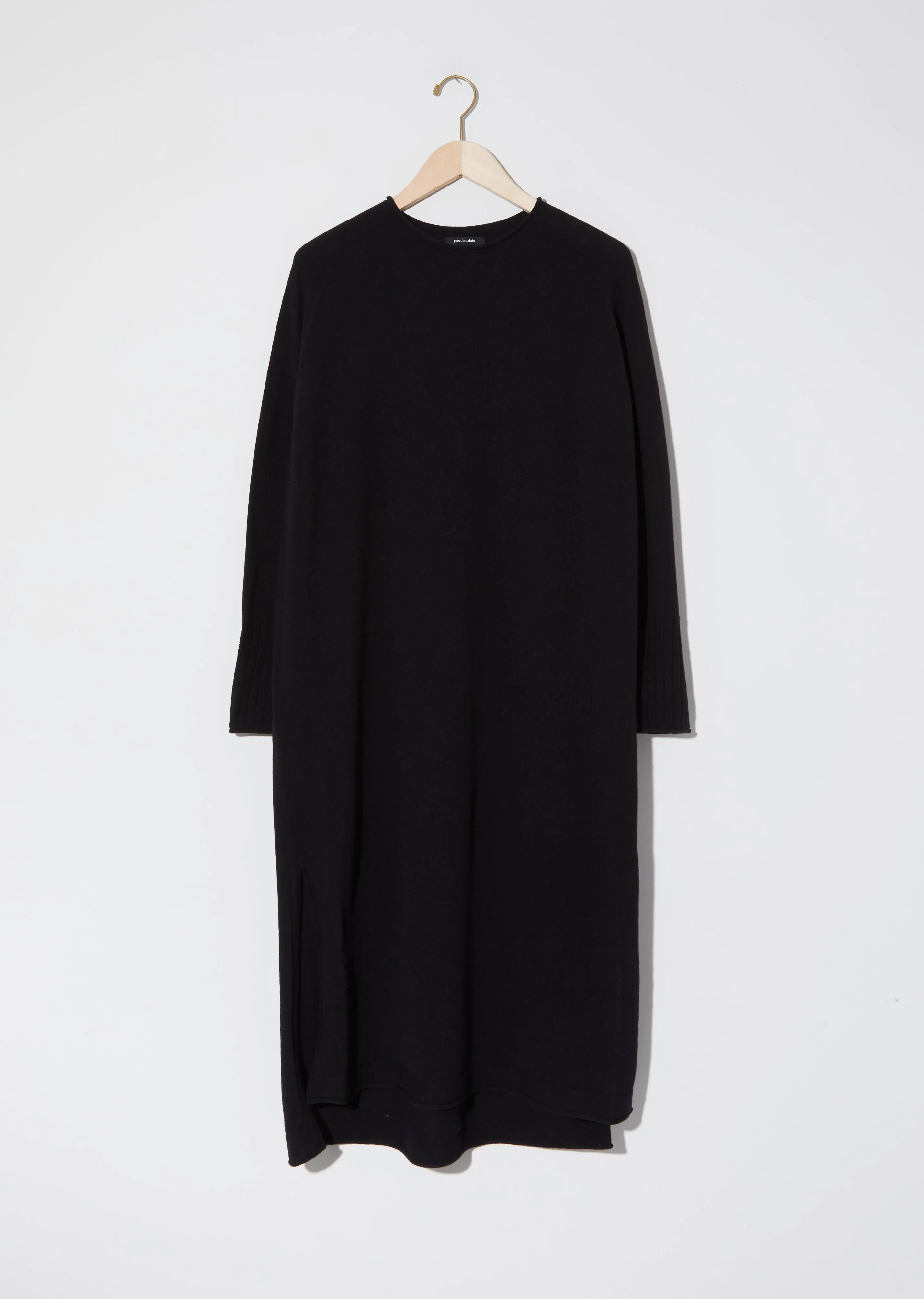 Knit Pullover Dress — Black