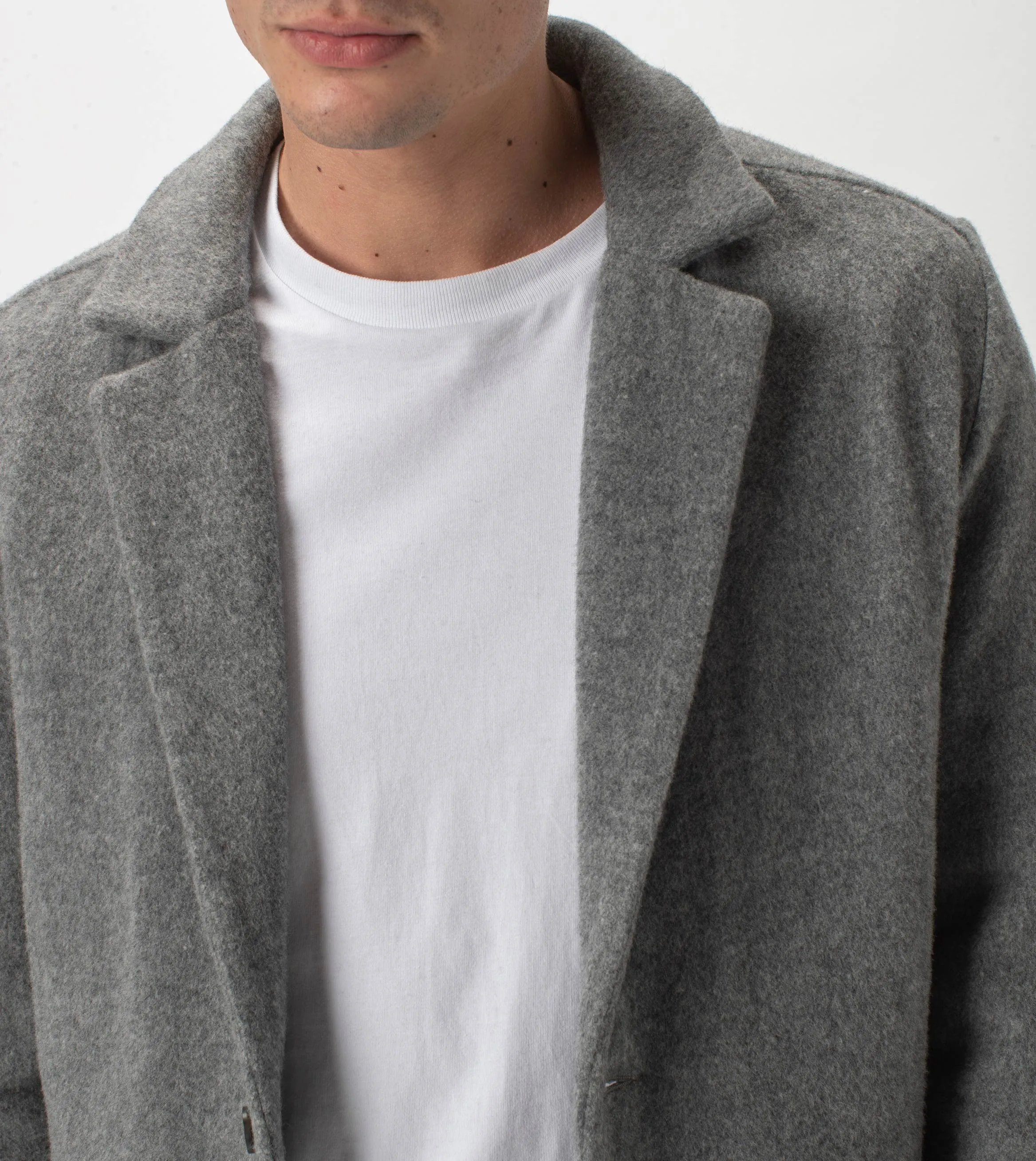 Kyoto Melton Jacket Grey Marle