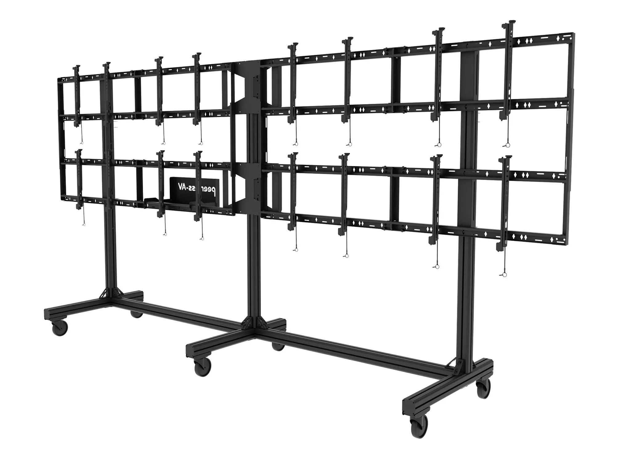 <html>SmartMount<sup>®</sup>Portable Video Wall Cart 4x2 Configuration For 46" to 55" Displays</html>