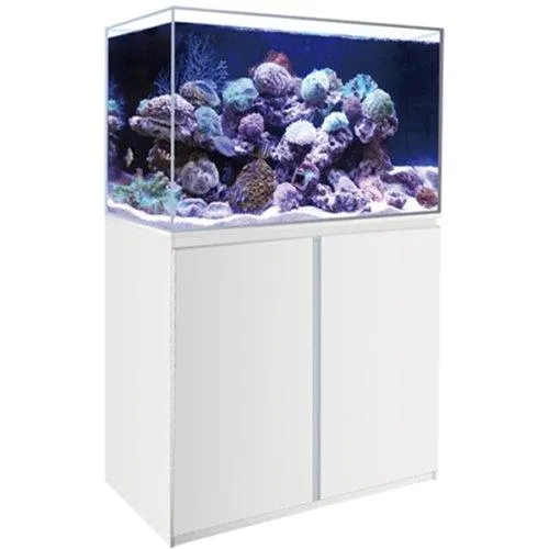 Marine Fish Tank, Sump & Cabinet - White / Black 460L - 120cm