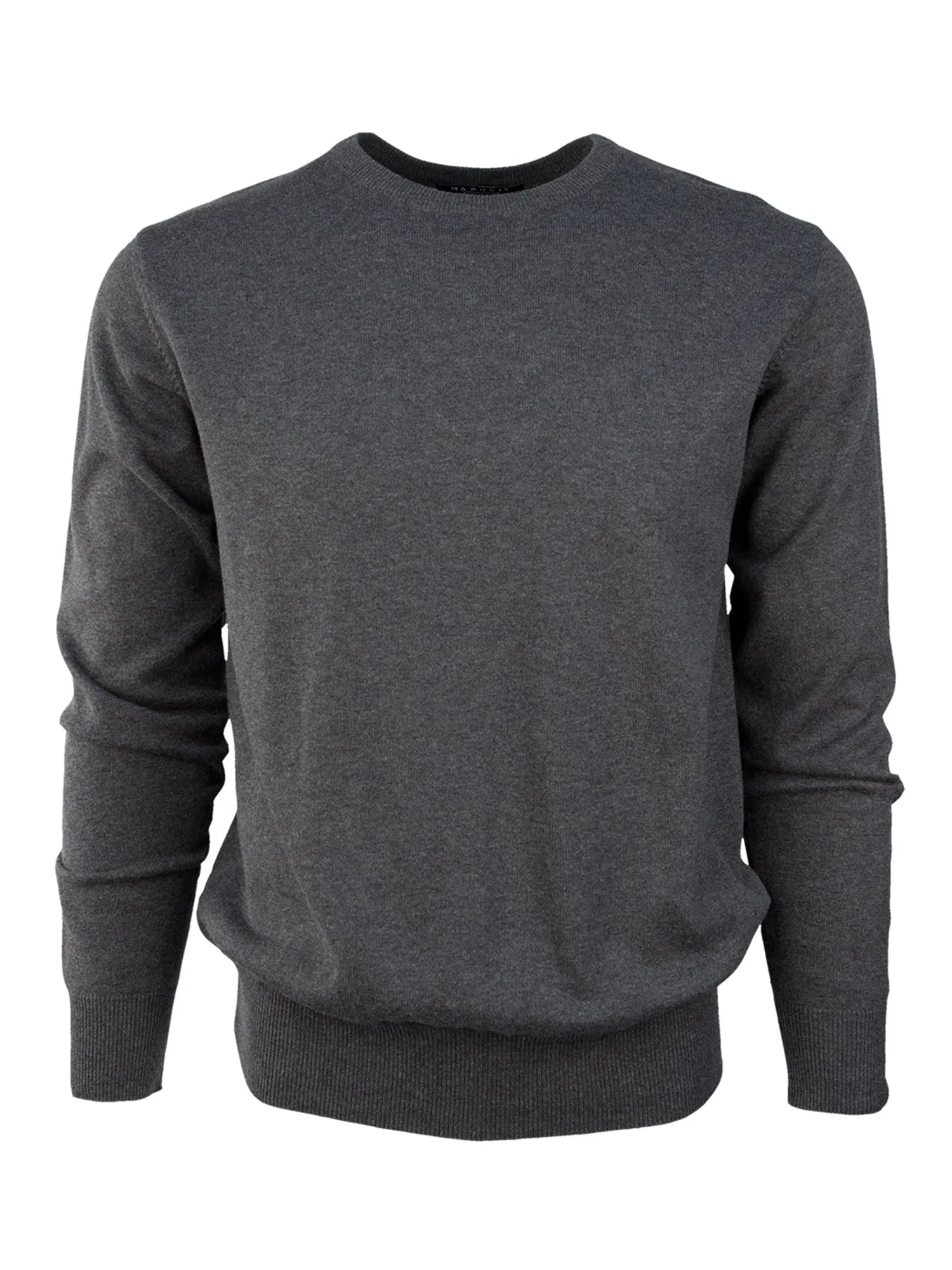 Marquis Solid Crew Neck Cotton Sweater For Men