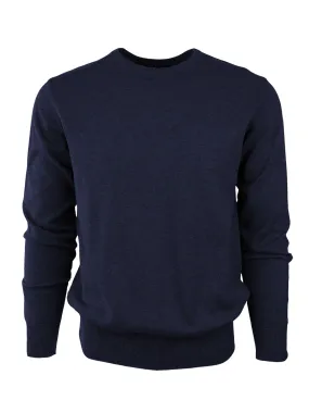 Marquis Solid Crew Neck Cotton Sweater For Men